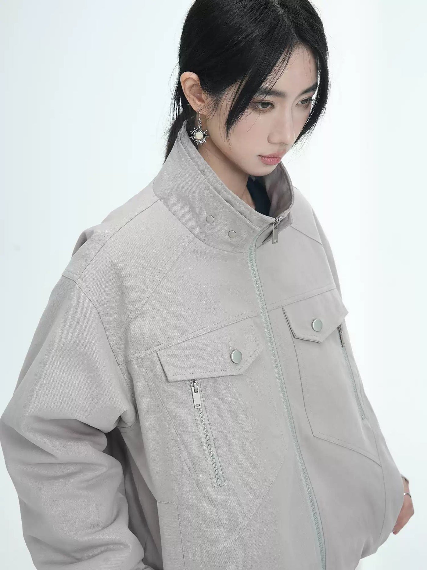 Front Pocket Multi-Zip Jacket Korean Street Fashion Jacket By Jump Next Shop Online at OH Vault