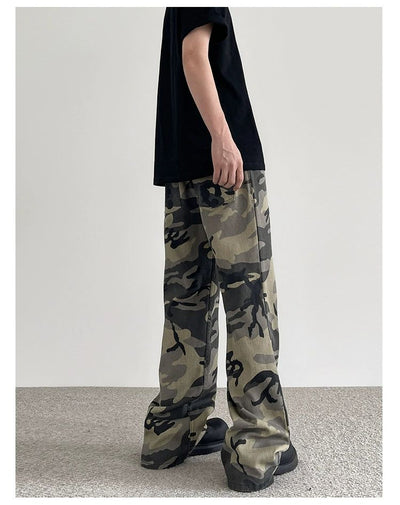 Clean Fit Camouflage Jeans Korean Street Fashion Jeans By A PUEE Shop Online at OH Vault