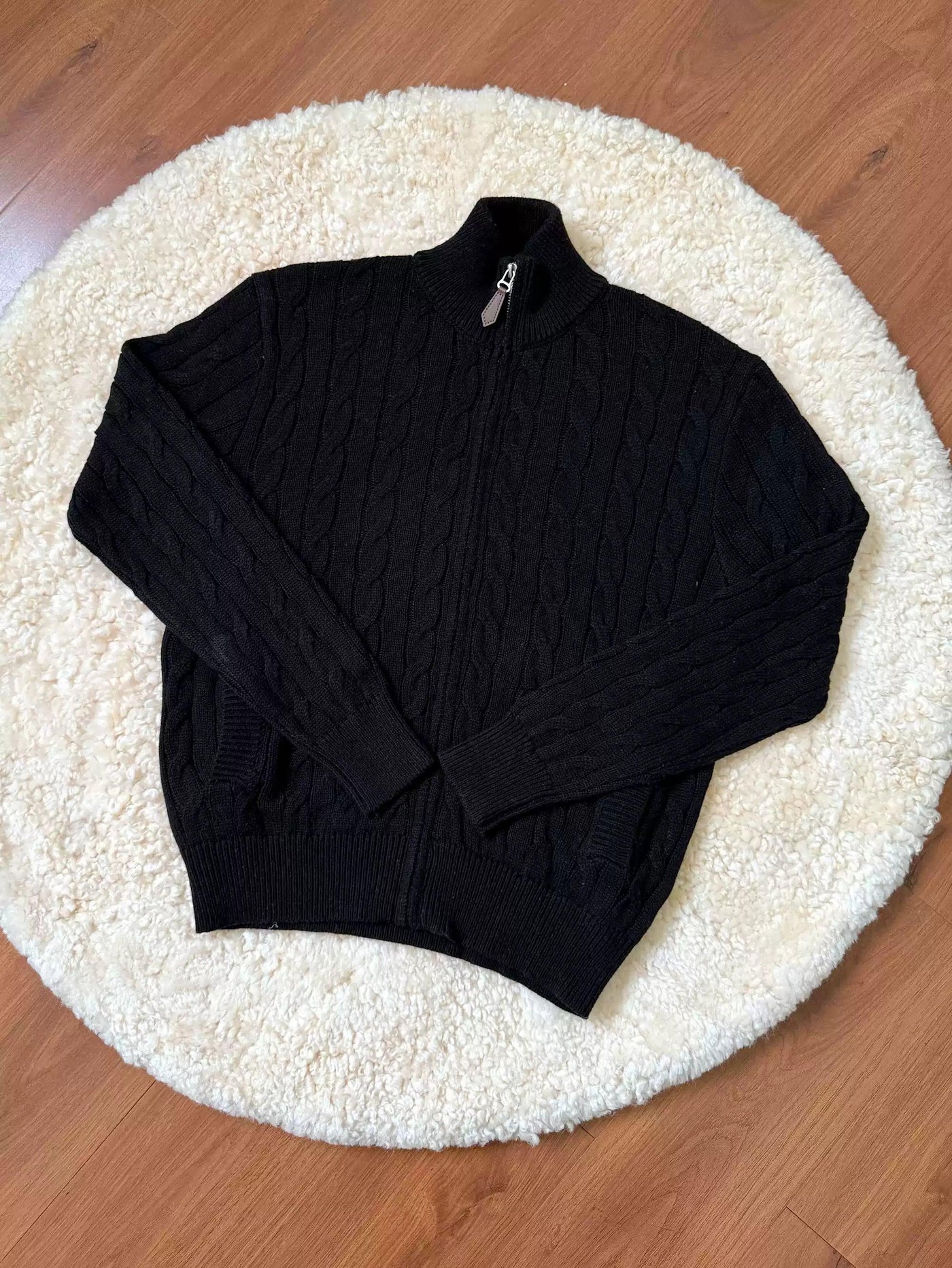 Stand Collar Cable Knit Jacket Korean Street Fashion Jacket By Made Extreme Shop Online at OH Vault