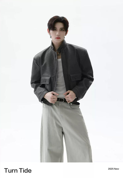 Embossed Pockets Textured Jacket Korean Street Fashion Jacket By Turn Tide Shop Online at OH Vault