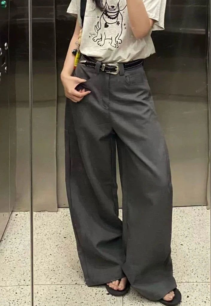 Oversized & Side-Folded Pants Korean Street Fashion Pants By NFAI Shop Online at OH Vault