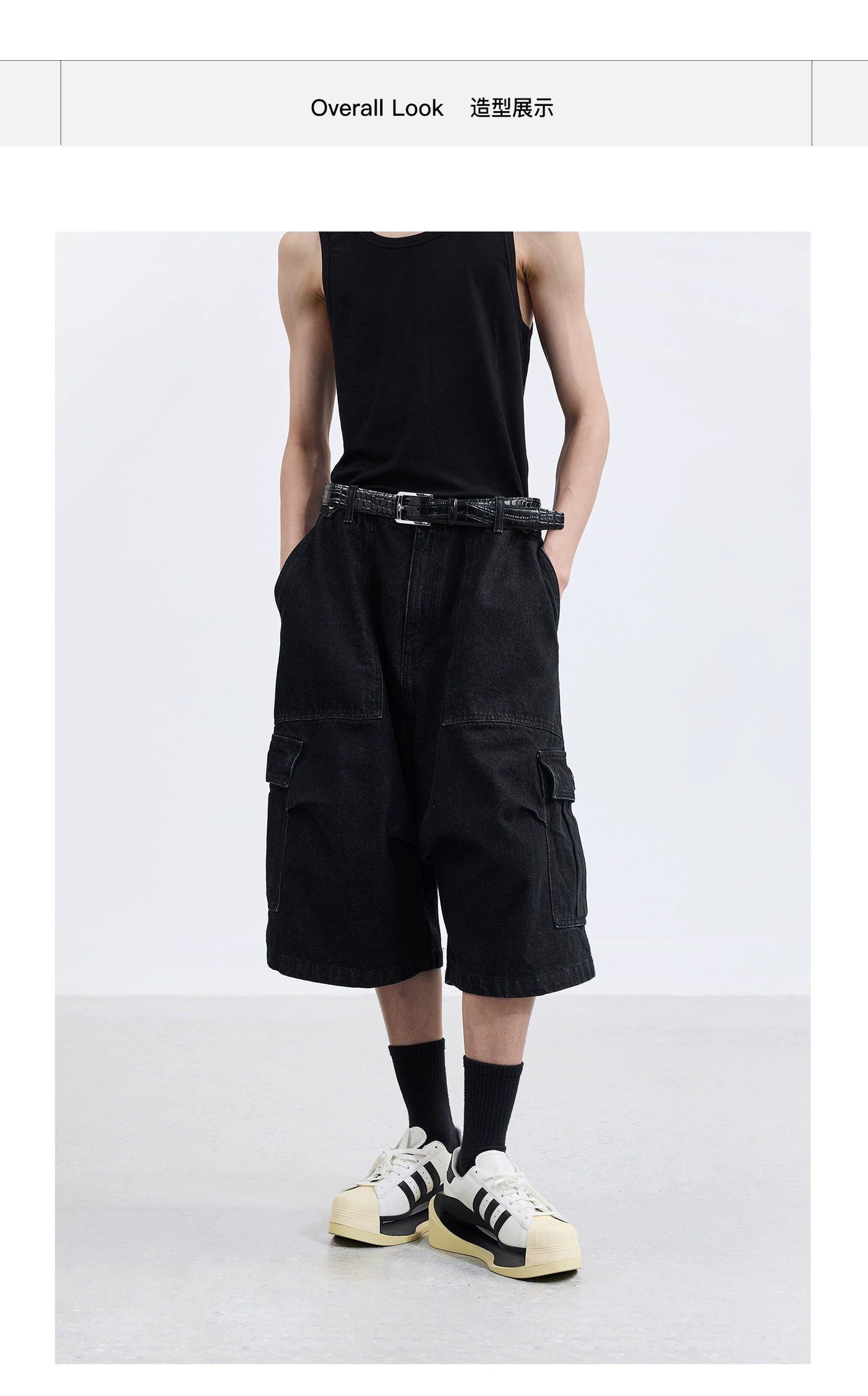 Wide Pockets Denim Shorts Korean Street Fashion Shorts By Terra Incognita Shop Online at OH Vault