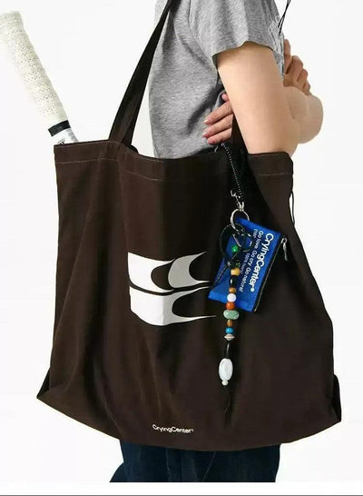 Logo Print Tote Bag Korean Street Fashion Bag By Crying Center Shop Online at OH Vault