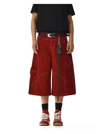 Solid Color Versatile Denim Shorts Korean Street Fashion Shorts By MEBXX Shop Online at OH Vault