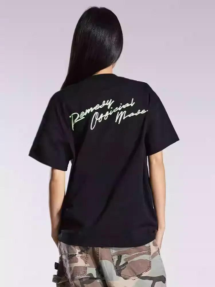 Basic Logo T-Shirt Korean Street Fashion T-Shirt By Remedy Shop Online at OH Vault