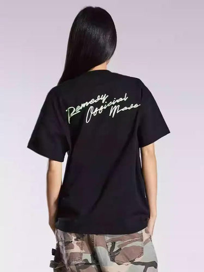 Basic Logo T-Shirt Korean Street Fashion T-Shirt By Remedy Shop Online at OH Vault
