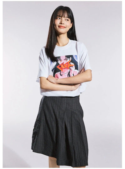 Anime Graphic T-Shirt Korean Street Fashion T-Shirt By Remedy Shop Online at OH Vault