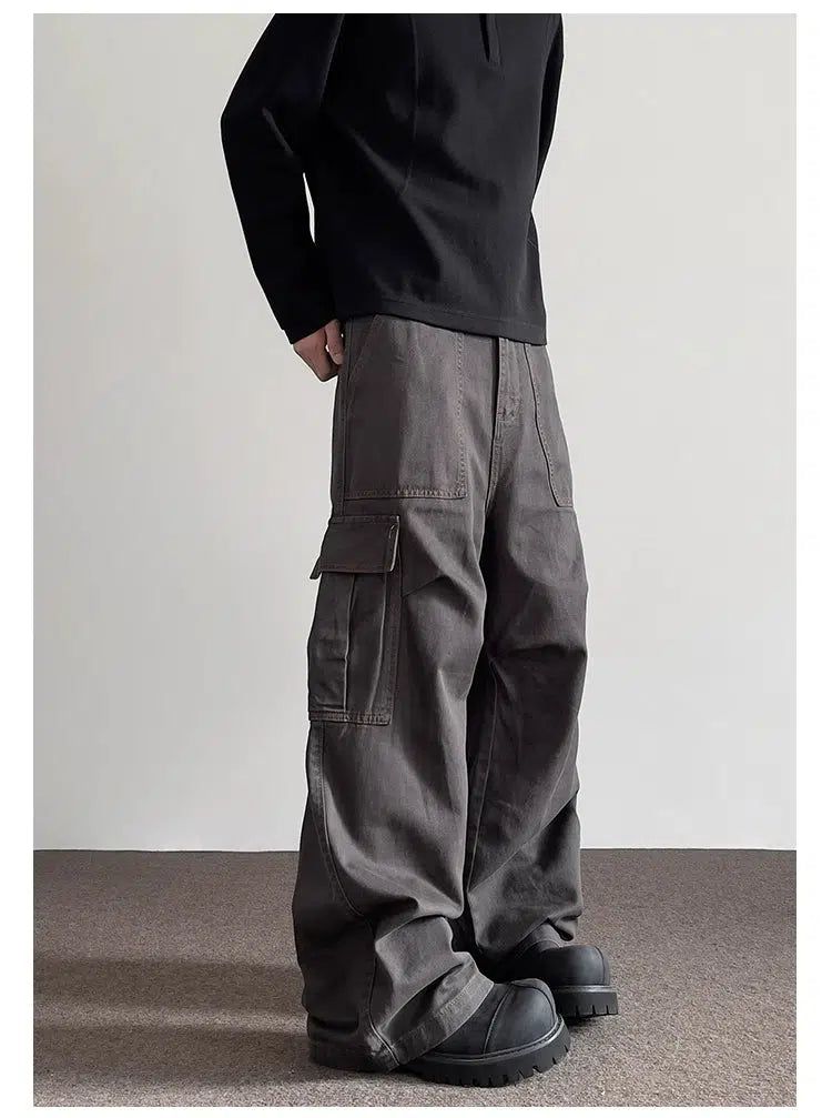 Oversized Pocket Baggy Cargo Pants Korean Street Fashion Pants By A PUEE Shop Online at OH Vault