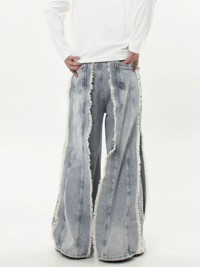 Frayed Seams Highlight Jeans Korean Street Fashion Jeans By Blacklists Shop Online at OH Vault