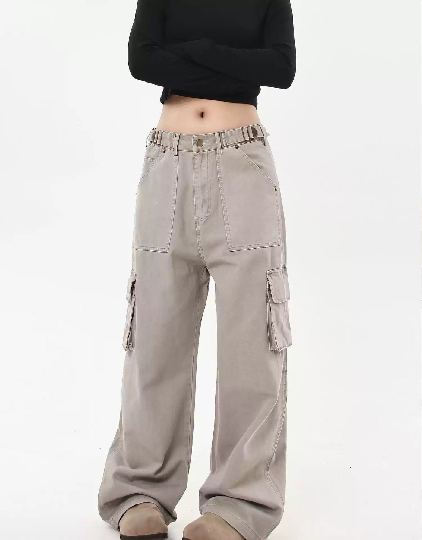 Side Flap Pockets Workwear Jeans Korean Street Fashion Jeans By Blacklists Shop Online at OH Vault