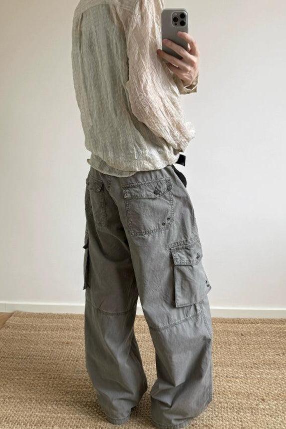Multiple Pocket Workwear Pants Korean Street Fashion Pants By A PUEE Shop Online at OH Vault