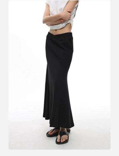 Subtle Flare Long Skirt Korean Street Fashion Skirt By Roaring Wild Shop Online at OH Vault