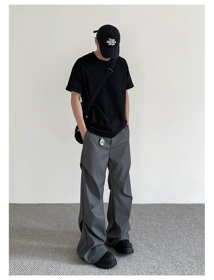 Folded Emphasis Detail Pants Korean Street Fashion Pants By A PUEE Shop Online at OH Vault