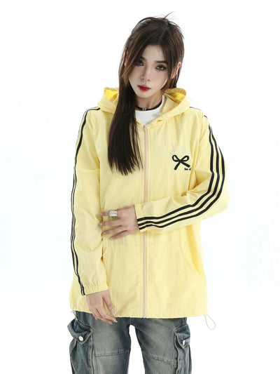 Zipped Hooded Sun Protection Jacket Korean Street Fashion Hoodie By INS Korea Shop Online at OH Vault