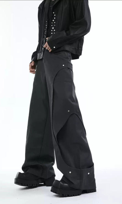 Spliced Cut Side Pants Korean Street Fashion Pants By Turn Tide Shop Online at OH Vault