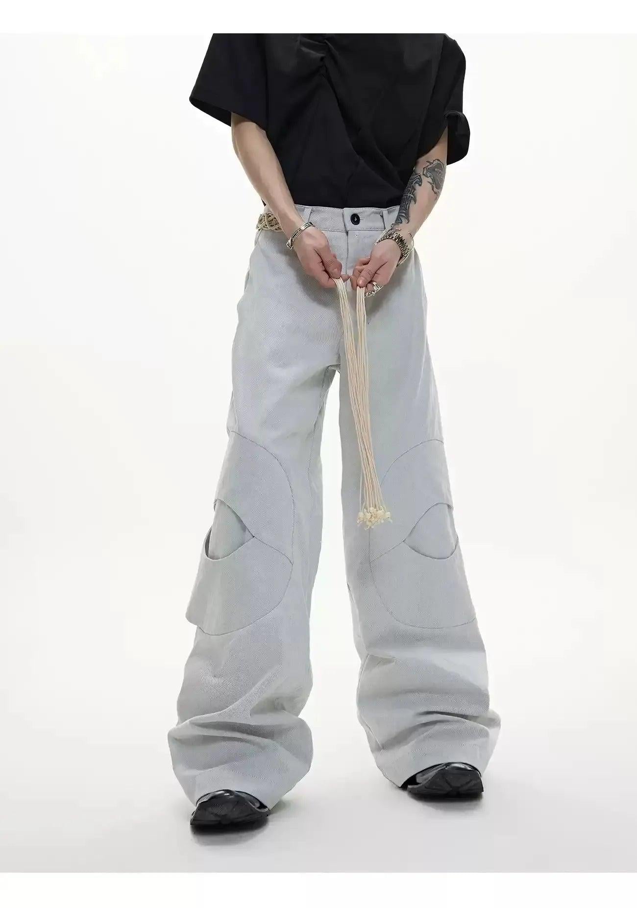 Belted Strap Structured Jeans Korean Street Fashion Jeans By Argue Culture Shop Online at OH Vault