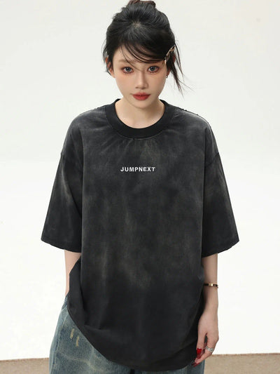 Washed Fade Casual T-Shirt Korean Street Fashion T-Shirt By Jump Next Shop Online at OH Vault
