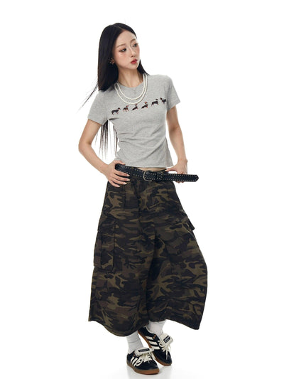 Graphic Print Cropped T-Shirt Korean Street Fashion T-Shirt By Blacklists Shop Online at OH Vault