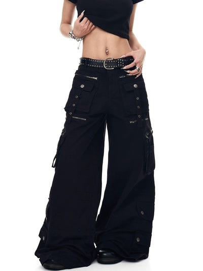 Buttoned Multiple Detail Pants Korean Street Fashion Pants By Blacklists Shop Online at OH Vault