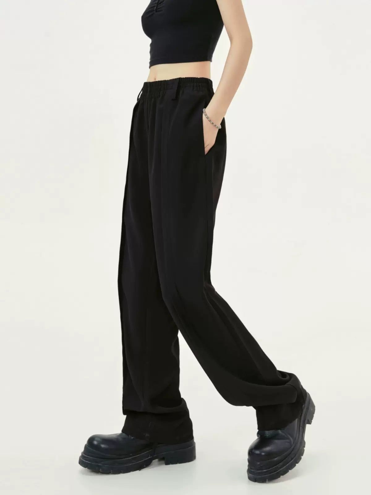 Straight Leg Bootcut Pants Korean Street Fashion Pants By Made Extreme Shop Online at OH Vault