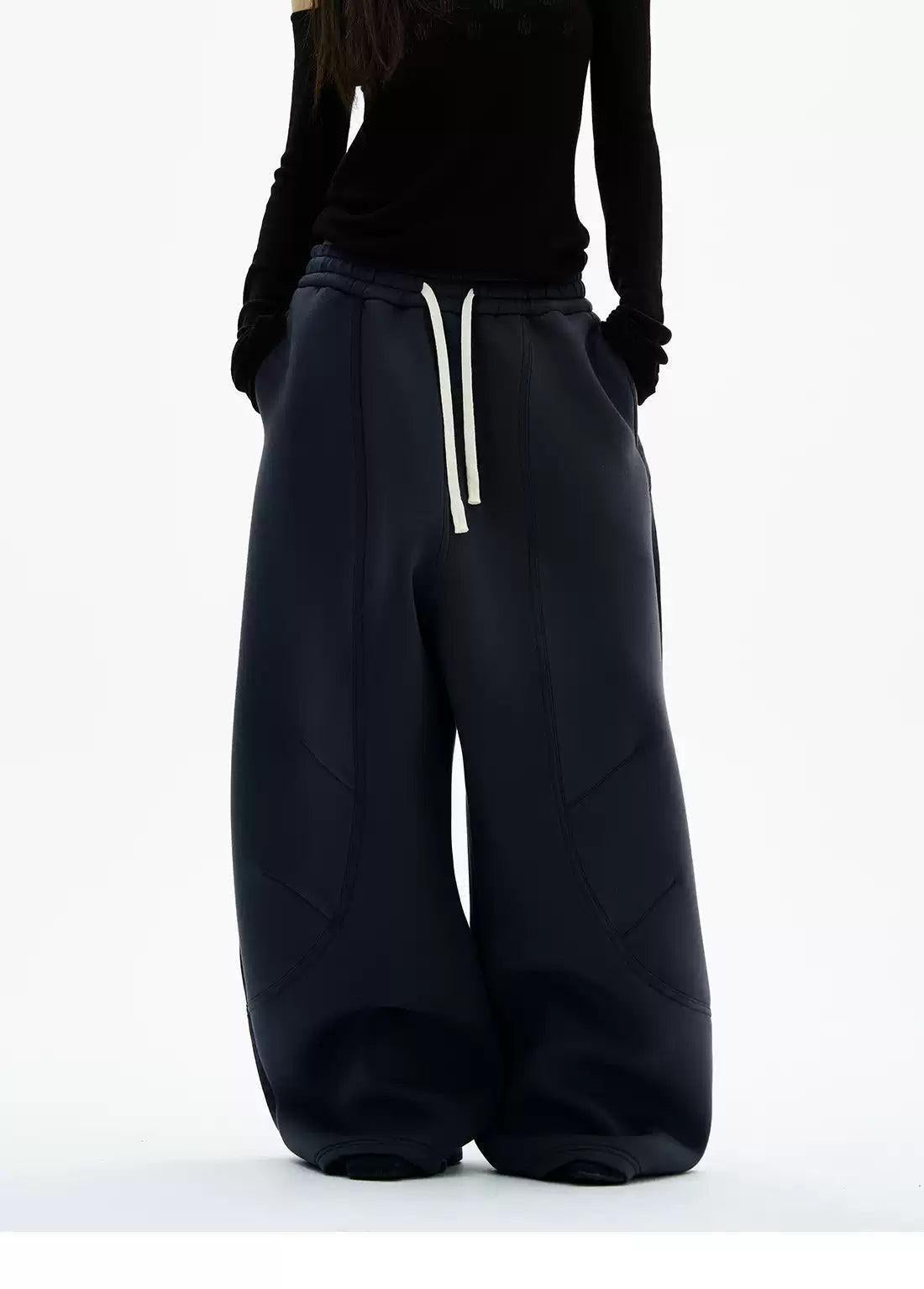 Drawstring Seam Details Baggy Sweatpants Korean Street Fashion Pants By 77Flight Shop Online at OH Vault