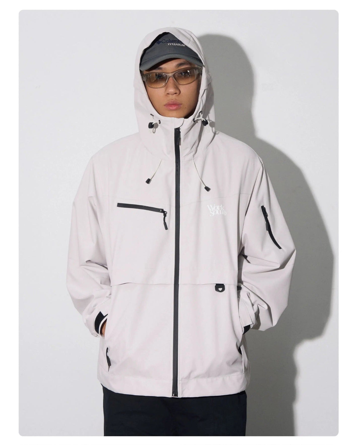 Waterproof Mountaineering Hooded Short & Long Jacket Set Korean Street Fashion Clothing Set By WORKSOUT Shop Online at OH Vault