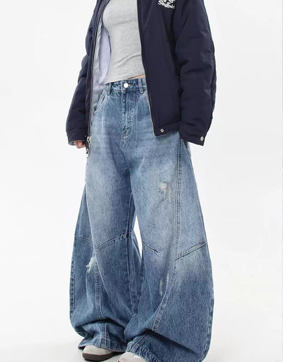 Distressed Baggy Jeans Korean Street Fashion Jeans By Blacklists Shop Online at OH Vault