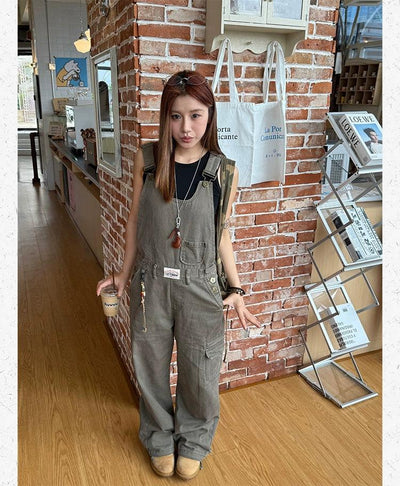 Solid Color Workwear Overall Korean Street Fashion Overall By Made Extreme Shop Online at OH Vault