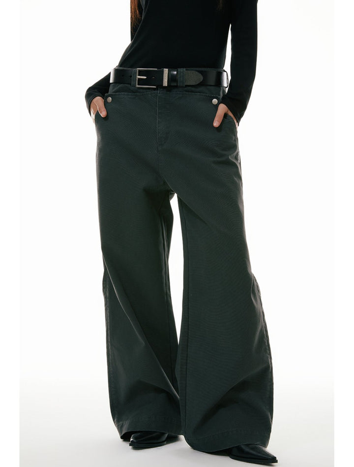 【IONSEOUL】Menlo Rivet Brushed Wide Pants 5JH056 Shop looks for「Belted Wide Pants、Color &Metal Ring 5-Pack