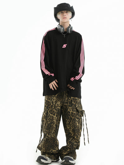 Side Drawstring Leopard Cargo Pants Korean Street Fashion Pants By INS Korea Shop Online at OH Vault