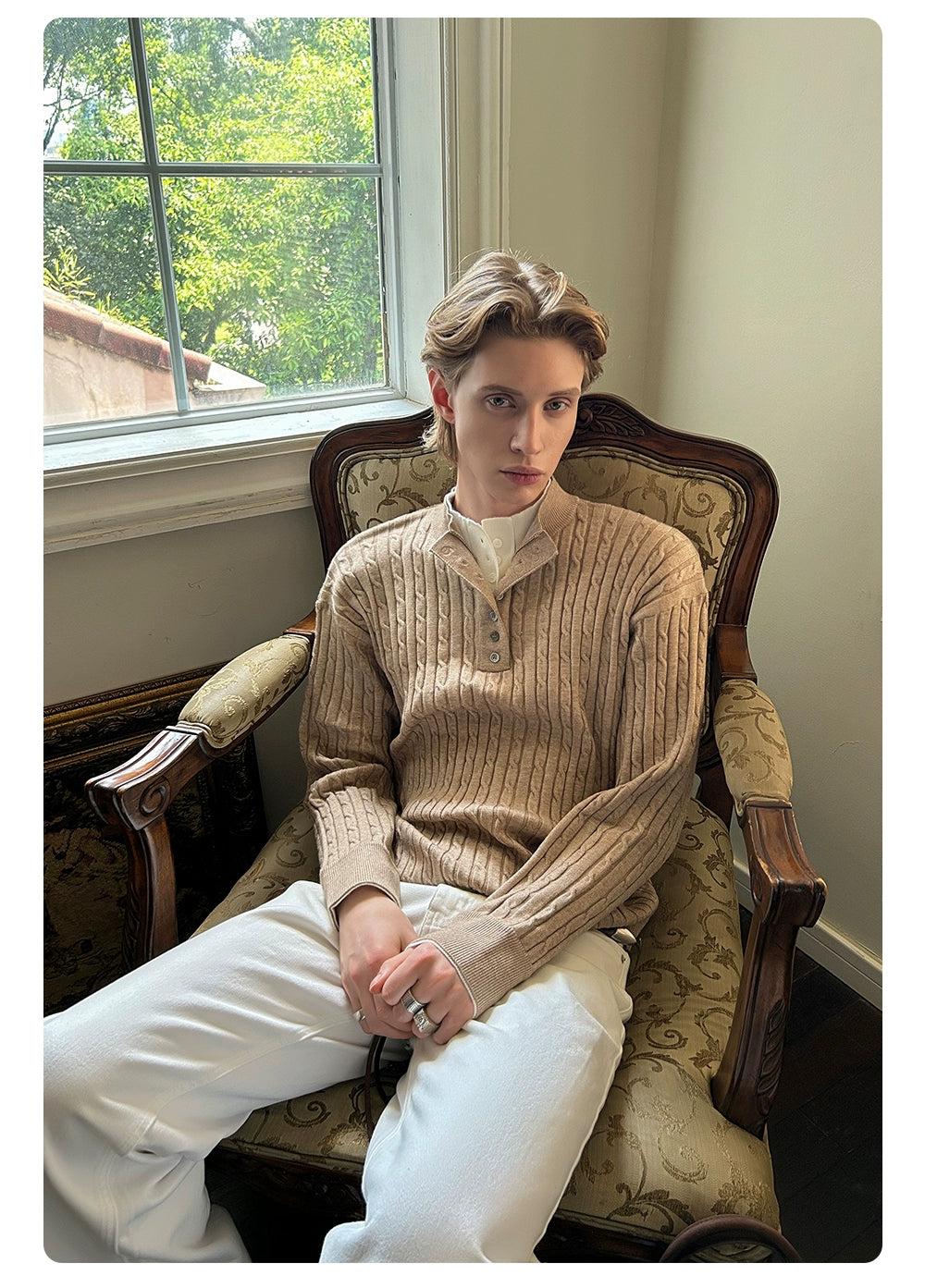 Layered Cable Knit Sweater Korean Street Fashion Sweater By Made Extreme Shop Online at OH Vault