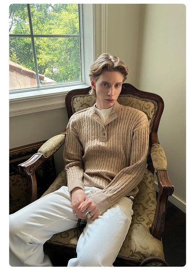 Layered Cable Knit Sweater Korean Street Fashion Sweater By Made Extreme Shop Online at OH Vault