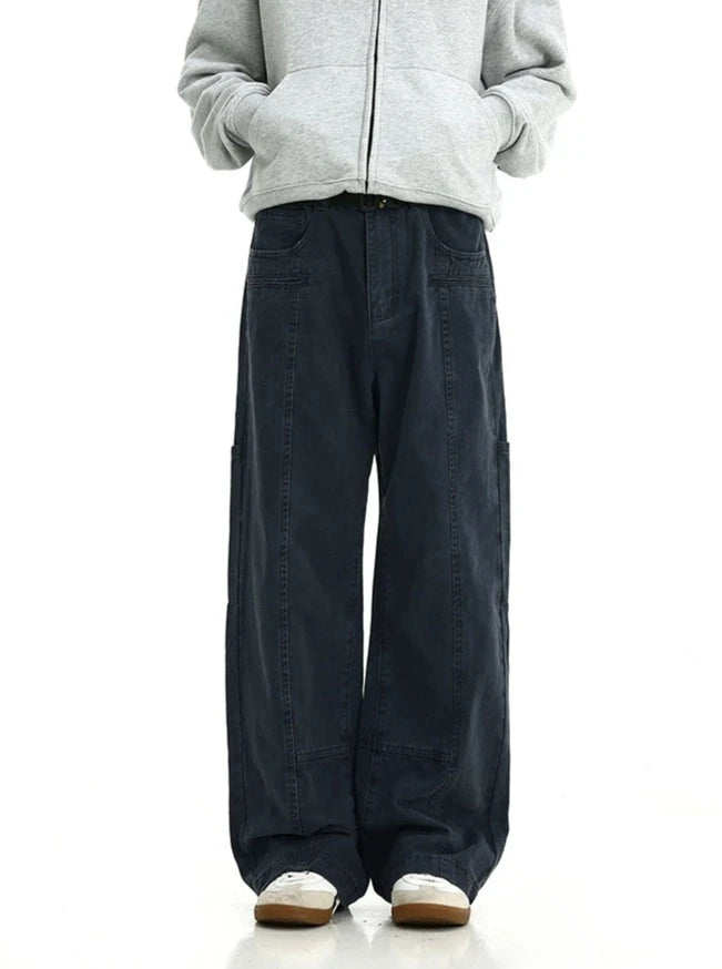 Straight Leg Versatile Jeans Korean Street Fashion Jeans By MEBXX Shop Online at OH Vault