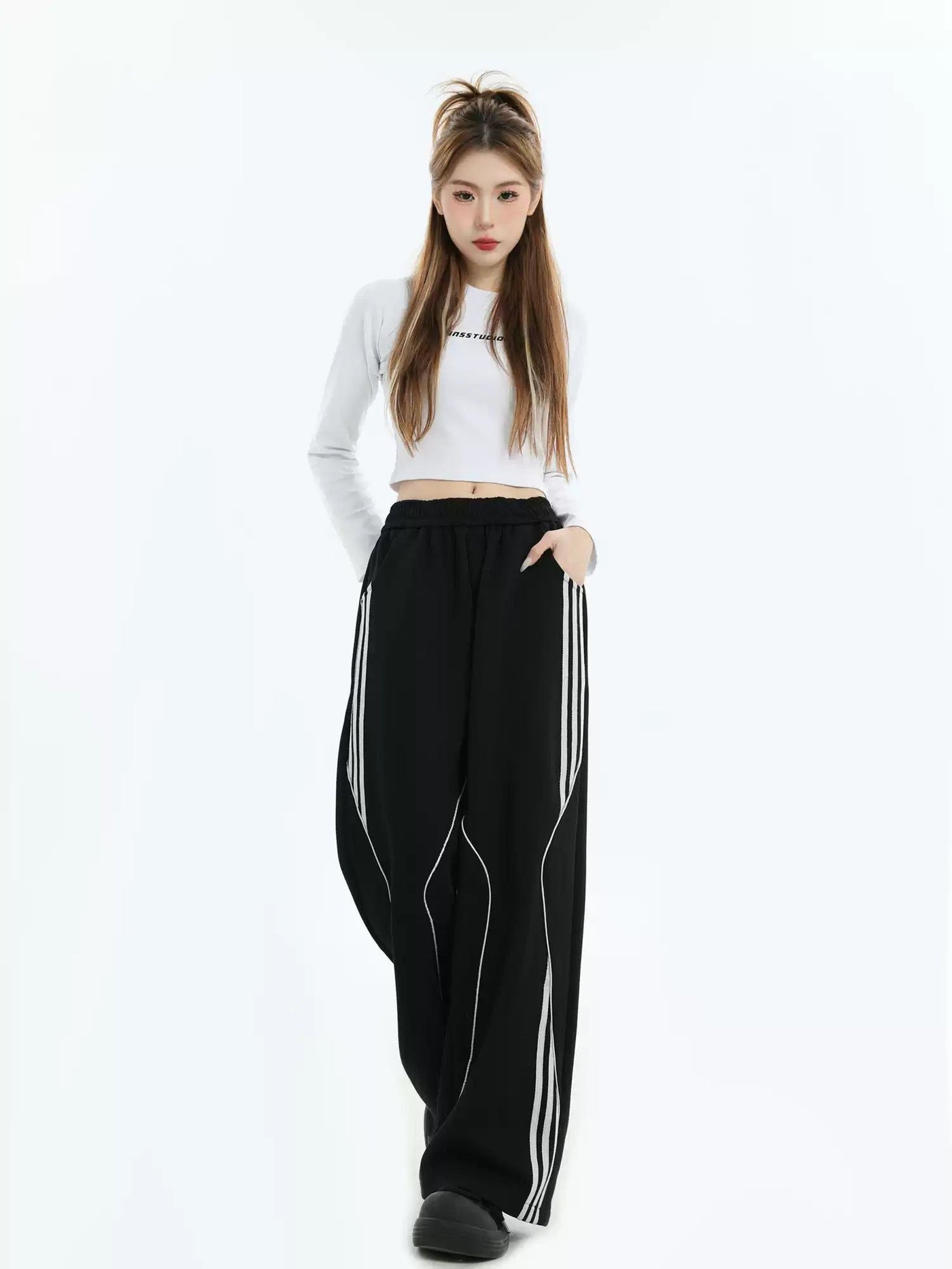 Athleisure Gartered Sweatpants Korean Street Fashion Pants By INS Korea Shop Online at OH Vault