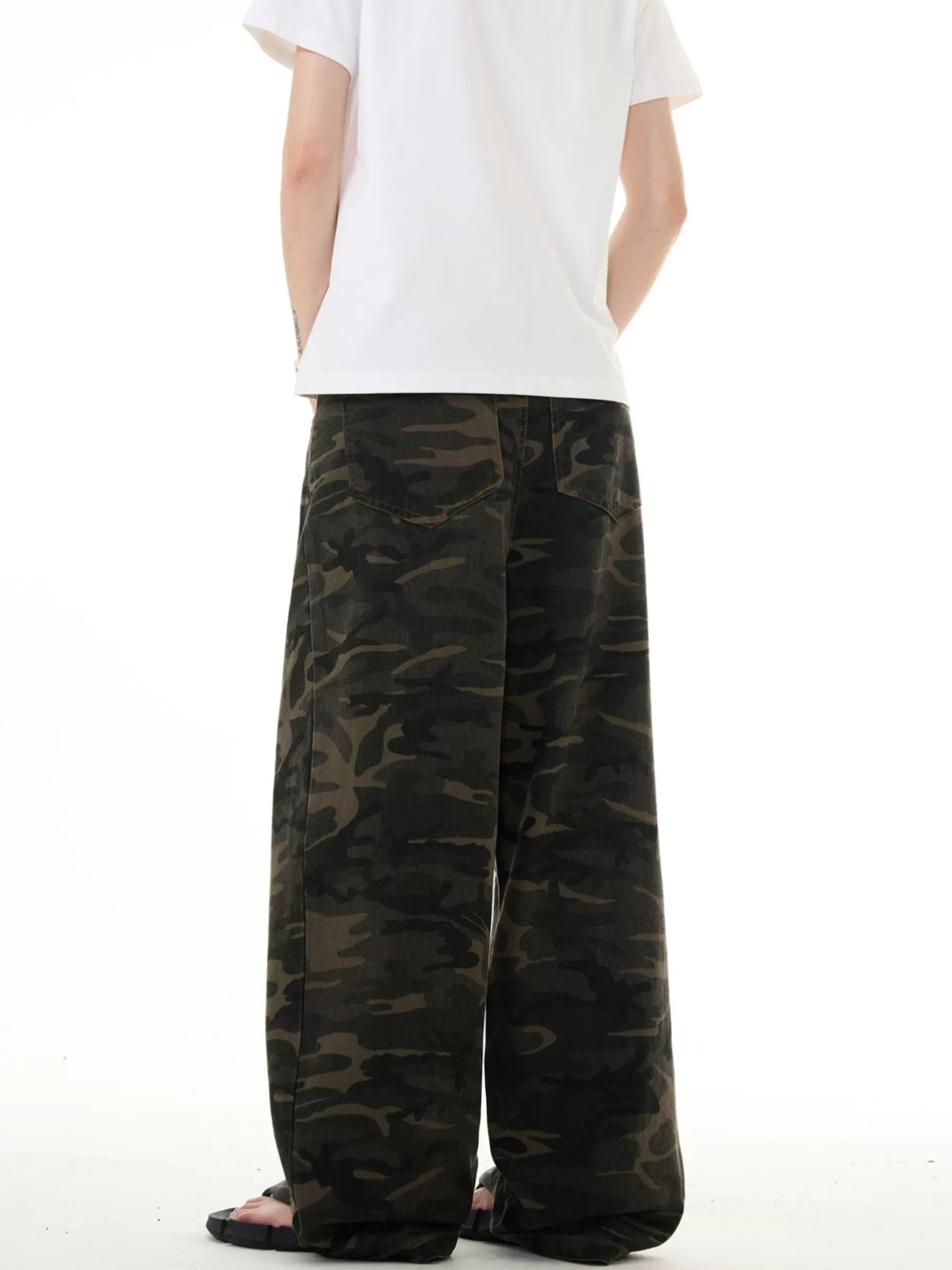 Front Pocket Camouflage Jeans Korean Street Fashion Jeans By Mad Witch Shop Online at OH Vault