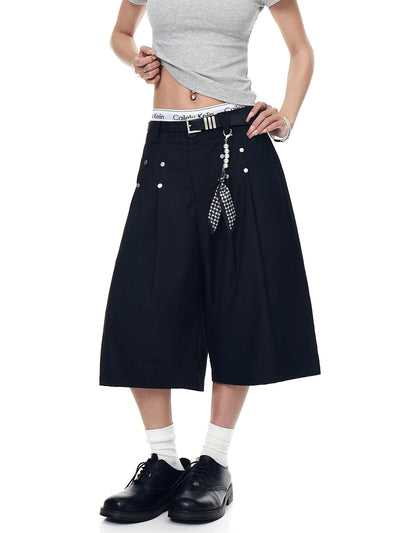 Pleated Wide Leg Suit Pants Korean Street Fashion Pants By Blacklists Shop Online at OH Vault