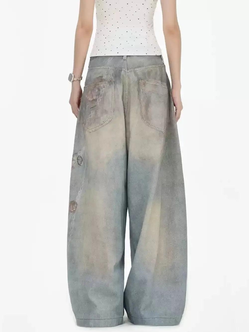 Mud Wash Effect Jeans Korean Street Fashion Jeans By INS Korea Shop Online at OH Vault