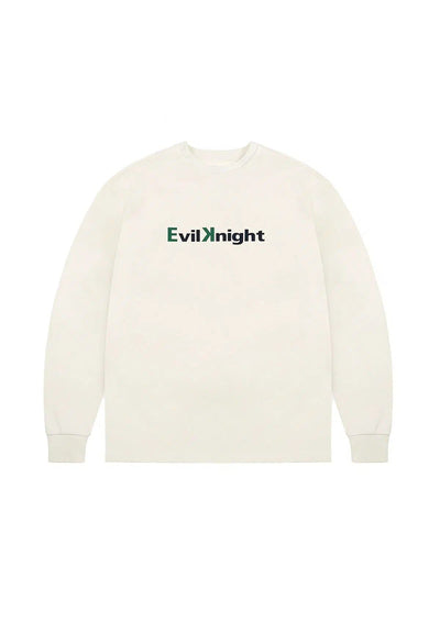 Basic Logo Long Sleeve T-Shirt Korean Street Fashion T-Shirt By Evil Knight Shop Online at OH Vault