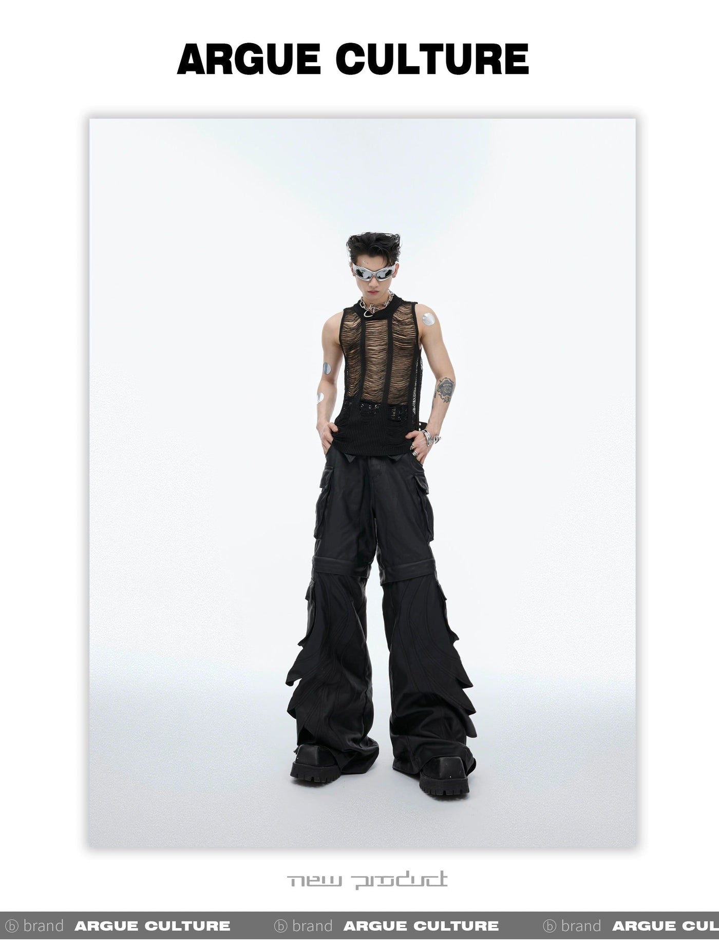 Hollowed Knit Sleeveless Vest Korean Street Fashion Vest By Argue Culture Shop Online at OH Vault