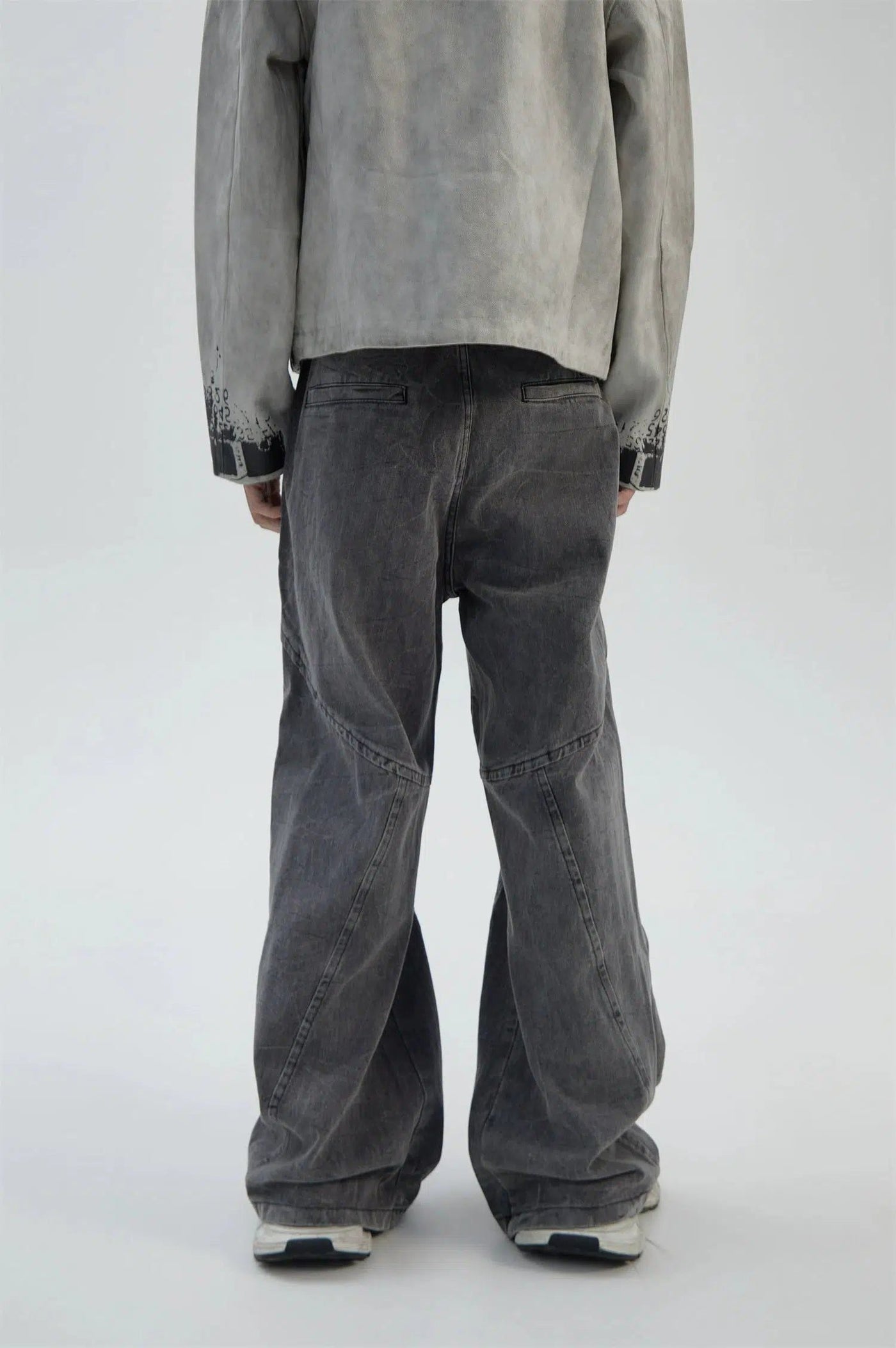 Belted Washed Straight Jeans Korean Street Fashion Jeans By Ash Dark Shop Online at OH Vault