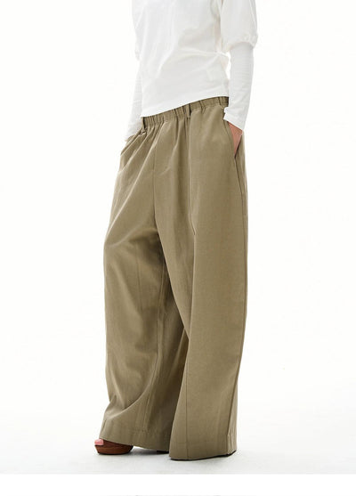 Elastic Waist Baggy Fit Pants Korean Street Fashion Pants By 77Flight Shop Online at OH Vault