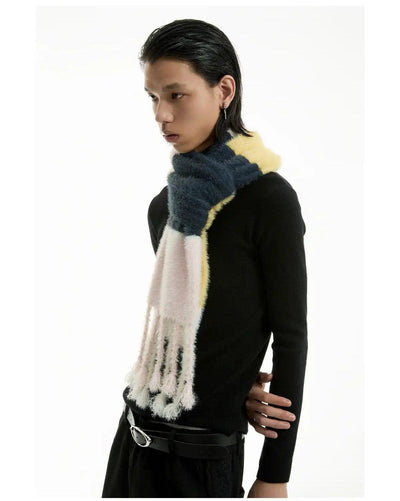 Tri Tone Striped Scarf Korean Street Fashion Scarf By Funky Fun Shop Online at OH Vault