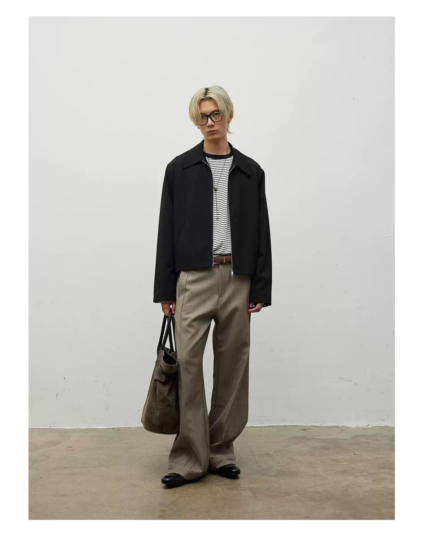 Boxy Fit Plain Dual-End Zipped Jacket Korean Street Fashion Jacket By Terra Incognita Shop Online at OH Vault