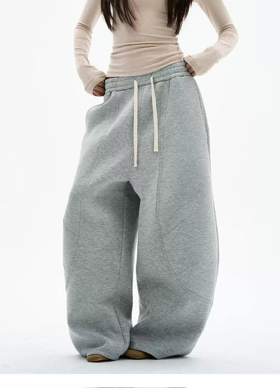 Drawstring Seam Details Baggy Sweatpants Korean Street Fashion Pants By 77Flight Shop Online at OH Vault