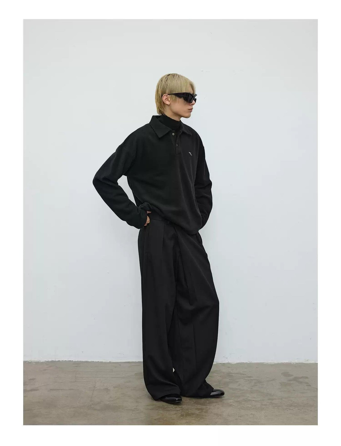 Folded Wrapped Loose Fit Pants Korean Street Fashion Pants By Terra Incognita Shop Online at OH Vault