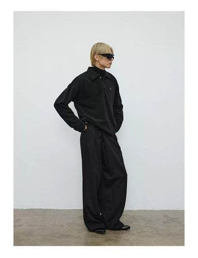 Folded Wrapped Loose Fit Pants Korean Street Fashion Pants By Terra Incognita Shop Online at OH Vault