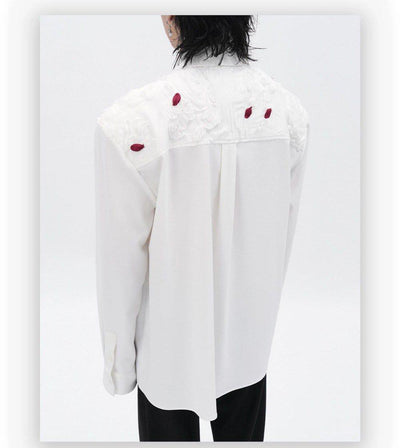 Rose Petal Clean Cut Shirt Korean Street Fashion Shirt By HARH Shop Online at OH Vault