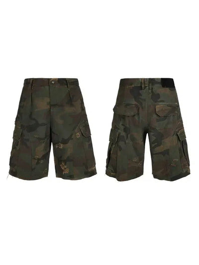 Camouflage Cargo Style Shorts Korean Street Fashion Shorts By ANTIDOTE Shop Online at OH Vault