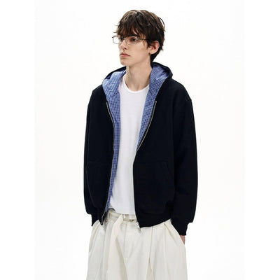 Striped Lining Zip-Up Hoodie Korean Street Fashion Hoodie By MaxDstr Shop Online at OH Vault