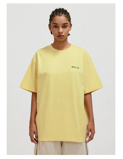 Text Print Casual T-Shirt Korean Street Fashion T-Shirt By Boneless Shop Online at OH Vault